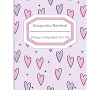 Composition Notebook: Pastel Color College Ruled Composition Book | Cute Journal | 110 Pages, 7.5 x 9.25 inches | School & Office Supplies