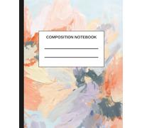 Composition Notebook: Pastel Floral Graph Paper Pages with Margin for Math, Notes, Schoolwork, Sketching, and Everyday Writing