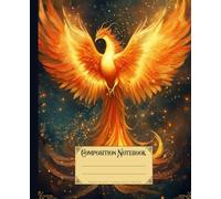 Composition notebook. Phoenix: Fantasy fire bird journal notepad