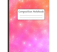 Composition Notebook: Pink, Orange and White Marbled Theme Design