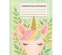 Composition Notebook: Pink Unicorn Donut Party - 120-Page Wide-Ruled Journal