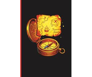 Composition Notebook: Pirate Compass Treasure Map Vintage Graphic