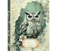 Composition Notebook: Premium College Ruled Old Owl Notebook | Vintage Letter Illustration | Gift for Romance Lover | School and Work Journal