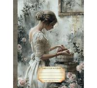 Composition Notebook: Premium College Ruled Vintage Woman Notebook | Old Library Illustration | Gift for Book Lover | School and Work Journal
