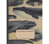 Composition Notebook: Premium Ocean sea life animals whale composition notebook. Vintage dictionary print style 100 page notebook college ruled. ... (Ocean Sea life & sea creatures notebooks.)