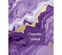 Composition Notebook: Purple Marbled Notebook