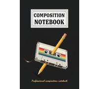 COMPOSITION NOTEBOOK: Retro Cassette Tape Design | Vintage Mixtape 80s 90s Aesthetic School Wide Ruled Supplies for Teens and Adults