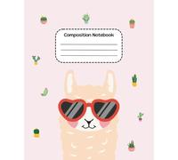 Composition Notebook Ruled: Fun and Cute Lined Standard Journal for Girls, Teens, and Students - College Ruled Academic Journal, School Notebook - Playful Llama Design