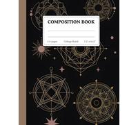 Composition Notebook: Sacred Geometry Notebook Black, Gold & Rose-Gold Mandala Journal for School, Writing & Daily Notes | 110 College-Ruled Pages (7.5” x 9.25”)