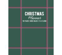 Composition Notebook: Scottish Green Tartan "Christmas" Design Blank Planner: Wide Lined Notebook | 110 pages | 7.5 x 9.25 inches