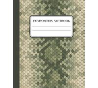 Composition Notebook: Snake Skin Print - 200 Pages College Ruled - No Margin - 7.5" x 9.25": Wild Nature Series: Exotic Green Snake Pattern Journal - Edge-to-Edge Writing Experience