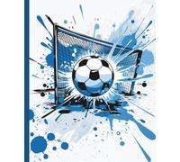 Composition Notebook: Soccer Ball Blue Splash Journal Notebook | 110 pages, 7.5 x 9.25"