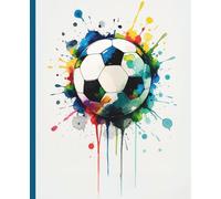 Composition Notebook: Soccer Ball Color Splash Journal Notebook | 110 pages, 7.5 x 9.25"