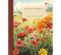 Composition Notebook: Spring flowers notebook. Wide ruled composition notebook, 120 pages, 7.5x9.25in. Composition notebook for students, back to ... for work, notebook for kids and adults..