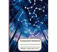 Composition Notebook: Starry Night Notebook, College Ruled