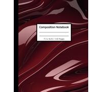 Composition Notebook: Trendy Cherry Red Journal, Best Gift For Women, 110 Lined Pages Paperback, 7.5 x 9.25 Inches