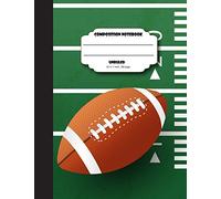 Composition notebook unruled 8.5 x 11 inch 200 page, NFL fan: Large composition book journal for school student/teacher/office