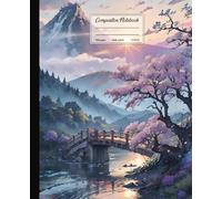 Composition Notebook: Vintage Japanese Landscape Illustration, College Ruled, Lined Paper Journal For School, Work, Perfect for Children, Teenagers, and Adults