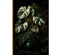 Composition Notebook: Vintage Monstera Albo Botanical Art | 100 College Ruled Pages | 6x9 Small Journal for Plant Lovers, Gardeners, and Artists | Aesthetic Dark Leaf Nature Stationery