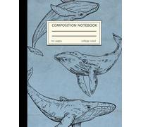 Composition Notebook Vintage Ocean Life: Vintage Aesthetic College Ruled Notebook with Whale Illustration - Sea Life Journal for School, College, Work, Home - 7.5x9.25
