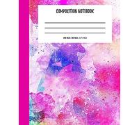 Composition Notebook: Watercolors Wide Ruled Journal