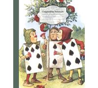 Composition Notebook Wide College Ruled: Alice in Wonderland Illustration | Aesthetic Journal For School, College Office, Work | 100 pages, white paper, 7.5" x 9.25" dimensions