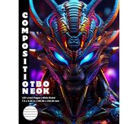 Composition Notebook Wide Ruled: 120 White Paper Pages Gray Lined 60 Sheets for School or College Student Teacher Class Office Work Journal Creative ... 7.5 x 9.25 Inch Alien Predator Warrior 2.