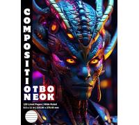Composition Notebook Wide Ruled: 120 White Paper Pages Gray Lined 60 Sheets for School or College Student Teacher Class Office Work Journal Creative ... Size 8.5 x 11 Inch Alien Predator Warrior 3.
