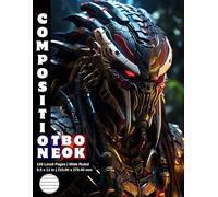 Composition Notebook Wide Ruled: 120 White Paper Pages Gray Lined 60 Sheets for School or College Student Teacher Class Office Work Journal Creative ... Size 8.5 x 11 Inch Alien Predator Warrior 23.