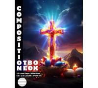 Composition Notebook Wide Ruled: 120 White Paper Pages Gray Lined 60 Sheets for School or College Student Teacher Class Office Work Journal Creative ... 8.5 x 11 Inch Easter Holy Bunny Cross Eggs.