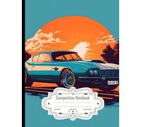 =Composition Notebook Wide Ruled: Artwork of T-Shirt Graphic Design with Retro Aston Martin DBS, Size 8.5x11 Inches, 120 Pages