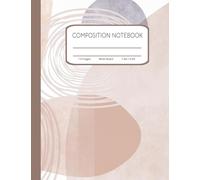 Composition Notebook: Wide Ruled | Boho Aesthetic Style Cover | 110 Pages | For School, College and Work | 7.44 by 9.69
