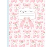 Composition Notebook Wide Ruled: Coquette Cute Girly Pretty Pink Bows Aesthetic Lined Journal for, Teen, Women, Girls, Writing, Back to School, College, University, Office, Work.