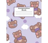 Composition Notebook: Wide Ruled Cute Purple Bears Composition Notebook| Aesthetic Notebooks | Cute Composition Notebooks for Preteen/Teenagers