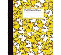 Composition Notebook: Wide Ruled Cute Yellow School Notebook blank lined journal, Back to School Supplies for Kids, Girls and Students