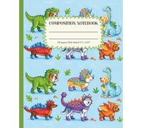 Composition Notebook Wide Ruled: Dinosaur Dogs Design: Fun Dino Puppy Journal for School, Work & Daily Notes