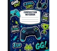 Composition Notebook: Wide Ruled Journal for Kids, Teens & Gamers | Cool Video Game Controller Design | Fun Gaming Stickers Style Notebook for School, Notes & Daily Use