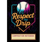 Composition Notebook: Wide Ruled Journal with Baseball Drip Home Plate Design for Boys, Students, School.