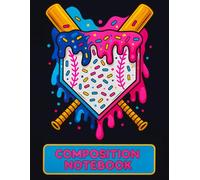 Composition Notebook: Wide Ruled Journal with Baseball Drip Home Plate Design for Boys, Students, School.