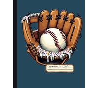 composition Notebook: Wide Ruled Journal with Baseball Drip Home Plate Design for Boys, Students, School.