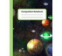 Composition notebook: Wide ruled lined paper workbook journal 8,5 x 11, 120 pages : Space composition notebook for Kids Teens Students for back to ... writing notes journal diary | Planet notebook