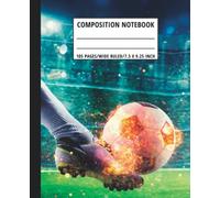 Composition Notebook Wide Ruled Lined: Soccer Ball Sports Themed Aesthetic Preppy Notebook | Cute Composition Notebooks For Teen Girls And Boys