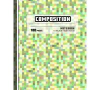 Composition Notebook: Wide Ruled Notebook 7.5 x 9.25 | 100 pages | Colorful Video Gamer for Gamers Boys and Girls Pixel Block Pattern Notebook Design