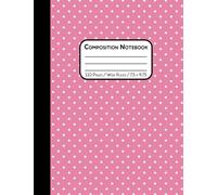 Composition Notebook Wide Ruled - Pink Star Cover: Brighten Up Your Desk! | Choose a Color for Every Subject! | 1-Subject for School, Journaling & Creative Notes