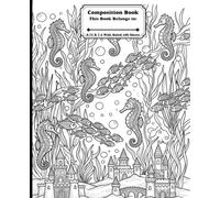 Composition Notebook Wide -Ruled Underwater Seahorses