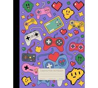 Composition Notebook: Wide Ruled, Video Game Player, 110 pages, 7.25x9.25 inches for school Kids, Boys and Girls