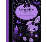 Composition Notebook: Wide-Ruled Writing Notebook Kawaii animals Purple Gothic Fairy Aesthetic