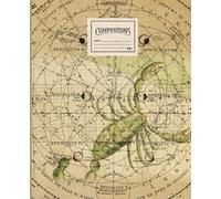 Composition notebook with the zodiac sign Scorpio: Notebook with lines for home notes and recipes, school and work. College Ruled, 7.5 x 9.25 Inches, 110 pages