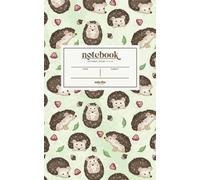 Composition Notebook: Woodland Hedgehog & Mushroom Forest Botanical Lined Journal Mini Notebook | 100 pages, 5 x 8"