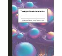 Composition Notebook: Y2K Aesthetic Galaxy Bubble: Wide Ruled, 110 Pages | Edgy Black Lined Interior for Teens and Students | Trendy Back to School Supplies, Cyber-core Cosmic Design